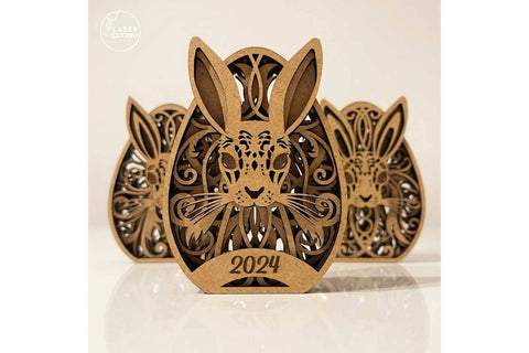 Easter Decorative Eggs Bundle, Multilayer Home Decor, Laser Cut Files SVG LaserCutano 