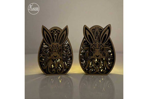 Easter Decorative Eggs Bundle, Multilayer Home Decor, Laser Cut Files SVG LaserCutano 