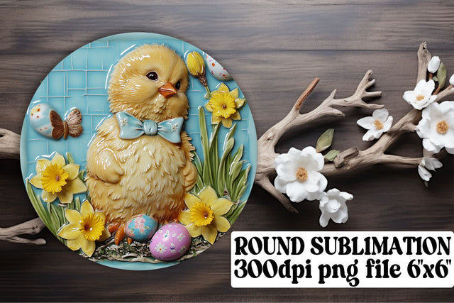 Easter Delight 3D Sublimation Trio - Circle, Keychain, Coaster Sublimation afrosvg 