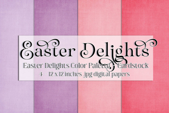 Easter Delights, Easter Card Stock Paper, Spring Paper, Scrapbook Paper, Digital Paper, Spring Colors s2 Digital Pattern Designing with Marlo 