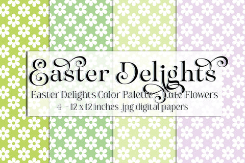 Easter Delights, Easter Floral Paper, Spring Paper, Seamless Pattern, Digital Paper, Spring Colors s1 Digital Pattern Designing with Marlo 
