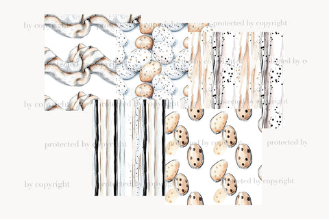 Easter Digital Papers | Spring Seamless Pattern Set Digital Pattern GlamArtZhanna 