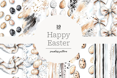 Easter Digital Papers | Spring Seamless Pattern Set Digital Pattern GlamArtZhanna 