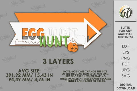 Easter Directional Sign Laser Cut. Easter Decor SVG SVG Evgenyia Guschina 