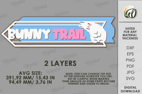 Easter Directional Sign Laser Cut. Easter Decor SVG SVG Evgenyia Guschina 