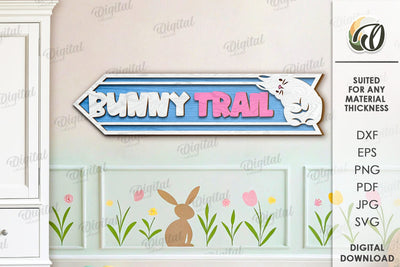 Easter Directional Sign Laser Cut. Easter Decor SVG SVG Evgenyia Guschina 