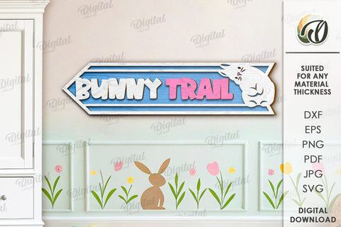 Easter Directional Sign Laser Cut. Easter Decor SVG SVG Evgenyia Guschina 