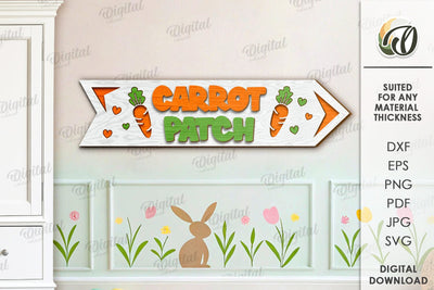 Easter Directional Sign Laser Cut. Easter Decor SVG SVG Evgenyia Guschina 