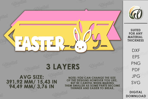 Easter Directional Sign Laser Cut. Easter Decor SVG SVG Evgenyia Guschina 