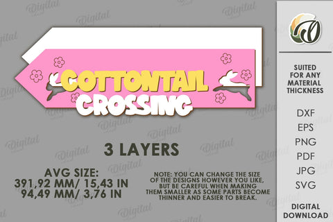 Easter Directional Sign Laser Cut. Easter Decor SVG SVG Evgenyia Guschina 