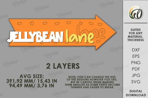 Easter Directional Sign Laser Cut. Easter Decor SVG SVG Evgenyia Guschina 