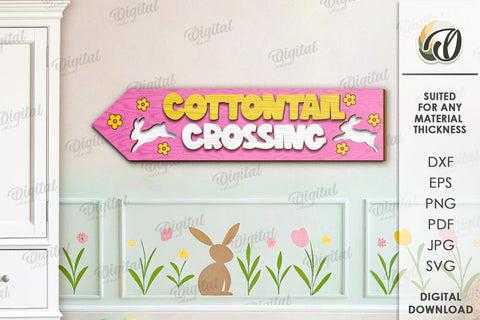 Easter Directional Sign Laser Cut. Easter Decor SVG SVG Evgenyia Guschina 