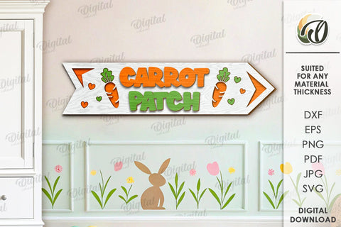 Easter Directional Signs Laser Cut Bundle. Easter Decor SVG SVG Evgenyia Guschina 
