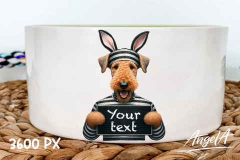 Easter dog clipart / bad bunny / funny dog / Airedale PNG Sublimation Angelina Semenova 