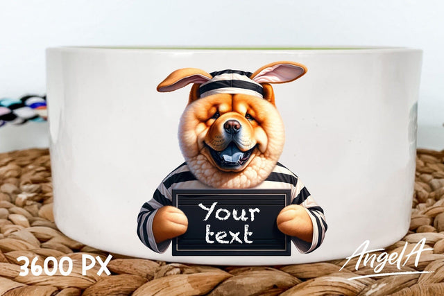 Easter dog clipart / bad bunny / funny dog / Chow chow PNG Sublimation Angelina Semenova 