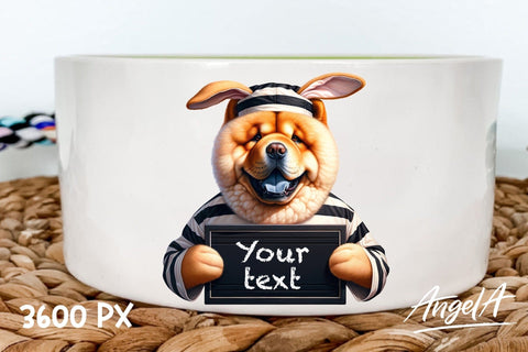 Easter dog clipart / bad bunny / funny dog / Chow chow PNG Sublimation Angelina Semenova 