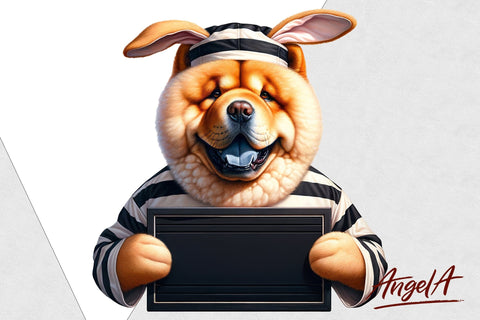 Easter dog clipart / bad bunny / funny dog / Chow chow PNG Sublimation Angelina Semenova 