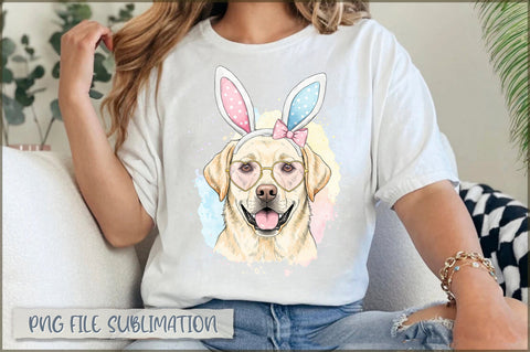 Easter Dog Coquette Bunny Bow PNG Sublimation Shetara Begum 