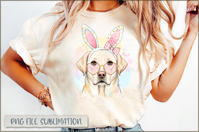 Easter Dog Coquette Bunny Bow PNG Sublimation Shetara Begum 