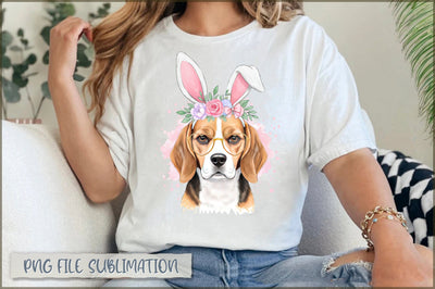 Easter Dog Coquette PNG, Easter Bunny Bow Sublimation Shetara Begum 