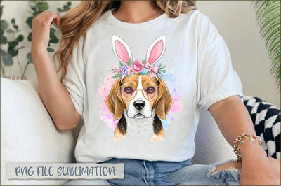 Easter Dog Coquette PNG, Easter Bunny Bow Sublimation Shetara Begum 