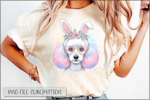 Easter Dog Coquette PNG Watercolor Easter Sublimation Shetara Begum 