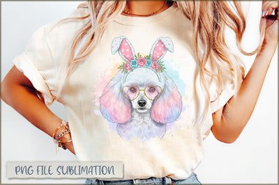 Easter Dog Coquette PNG Watercolor Easter Sublimation Shetara Begum 