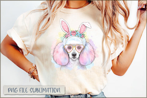 Easter Dog Coquette PNG Watercolor Easter Sublimation Shetara Begum 