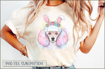 Easter Dog Coquette PNG Watercolor Easter Sublimation Shetara Begum 