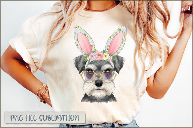 Easter Dog Coquette Retro Easter Bow PNG Sublimation Shetara Begum 