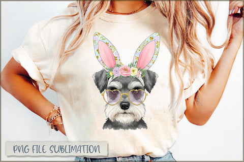 Easter Dog Coquette Retro Easter Bow PNG Sublimation Shetara Begum 