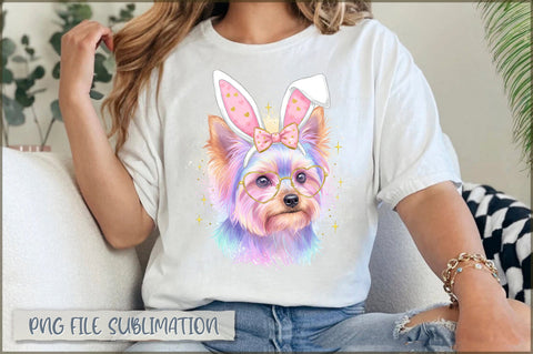 Easter Dog Coquette Watercolor Easter PNG Sublimation Shetara Begum 