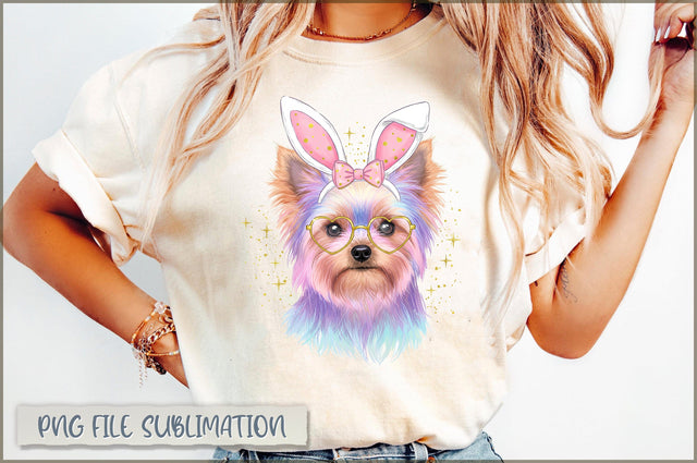 Easter Dog Coquette Watercolor Easter PNG Sublimation Shetara Begum 