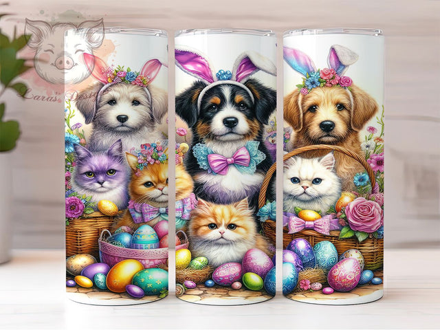 Easter Dog Cute Puppy Tumbler Wrap, Cute Puppy Wrap, Dog Lover Easter Cup, Spring Dogs Sublimation, Easter Egg Pup Design, Funny Dog Easter Mug, Pastel Puppy Tumbler Sublimation Lara' s Designs 