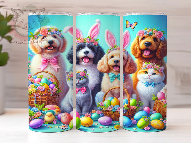 Easter Dog Cute Puppy Tumbler Wrap, Cute Puppy Wrap, Dog Lover Easter Cup, Spring Dogs Sublimation, Easter Egg Pup Design, Funny Dog Easter Mug, Pastel Puppy Tumbler Sublimation Lara' s Designs 