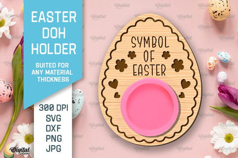 Easter Doh Holder SVG Bundle. Easter Play Doh Holder Laser Cut SVG Evgenyia Guschina 
