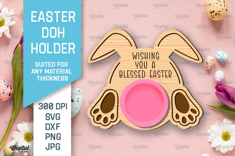 Easter Doh Holder SVG Bundle. Easter Play Doh Holder Laser Cut SVG Evgenyia Guschina 