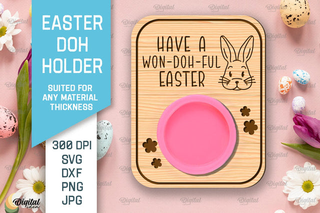 Easter Doh Holder SVG. Easter Play Doh Holder Laser Cut SVG Evgenyia Guschina 