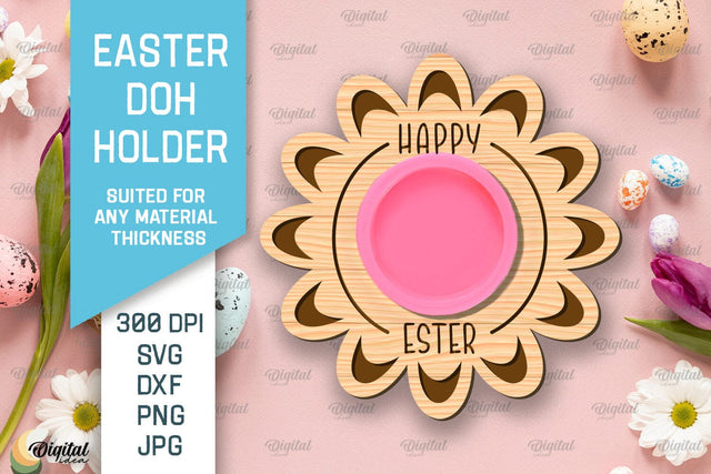 Easter Doh Holder SVG. Easter Play Doh Holder Laser Cut SVG Evgenyia Guschina 
