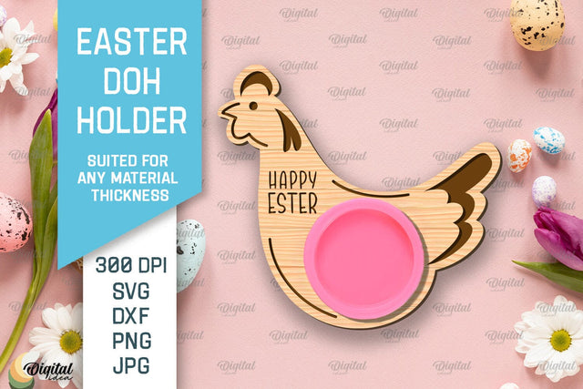 Easter Doh Holder SVG. Easter Play Doh Holder Laser Cut SVG Evgenyia Guschina 