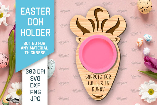 Easter Doh Holder SVG. Easter Play Doh Holder Laser Cut SVG Evgenyia Guschina 