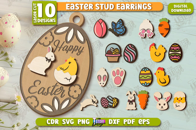 Easter Door Corner Bundle | Easter Design | Porch Decorating | Door Corner | Wall Décor | CNC Files SVG The T Store Design 