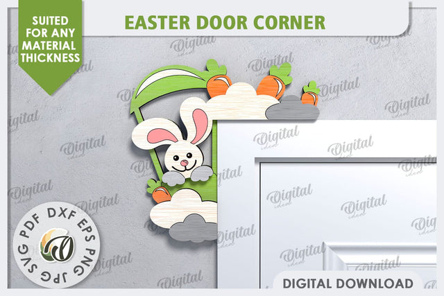 Easter Door Corner Laser Cut. Easter Home Decor SVG SVG Evgenyia Guschina 