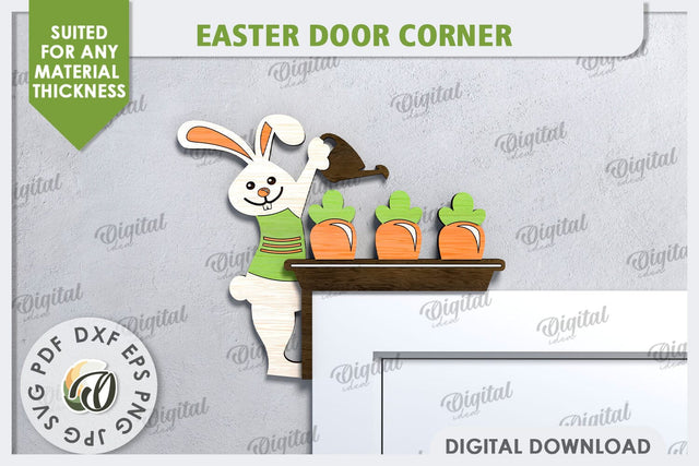 Easter Door Corner Laser Cut. Easter Home Decor SVG SVG Evgenyia Guschina 
