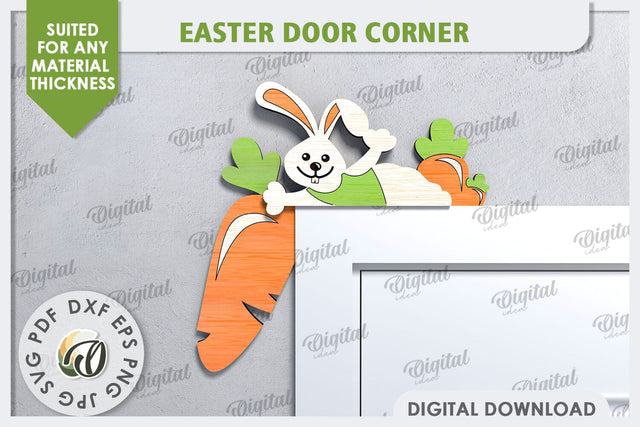Easter Door Corner Laser Cut. Easter Home Decor SVG SVG Evgenyia Guschina 