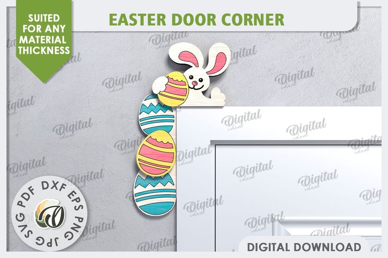 Easter Door Corner Laser Cut. Easter Home Decor SVG SVG Evgenyia Guschina 