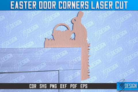 Easter Door Corners | Door Corners Design | CNC File SVG Fly Design 