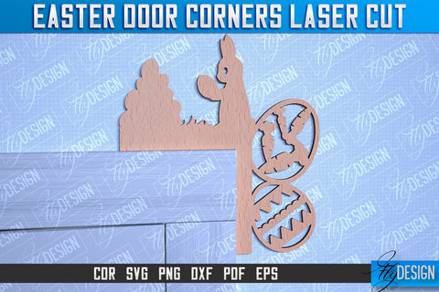 Easter Door Corners | Door Corners Design | CNC File SVG Fly Design 