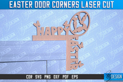 Easter Door Corners | Door Corners Design | CNC File SVG Fly Design 