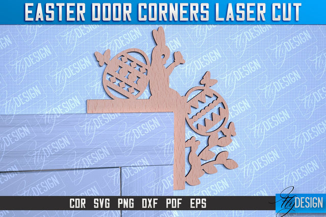 Easter Door Corners | Door Corners Design | CNC File SVG Fly Design 